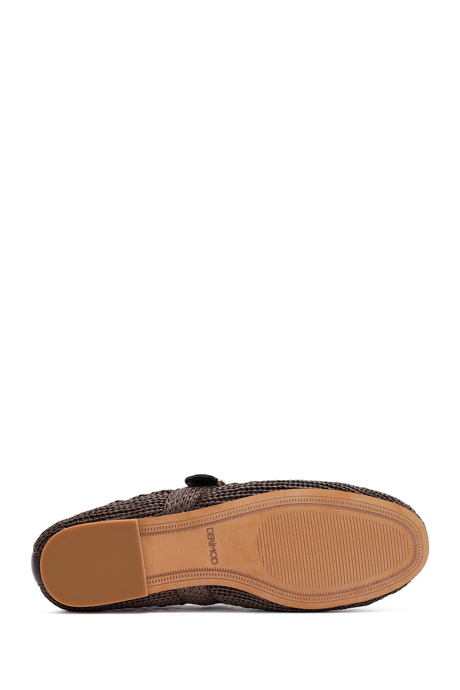 Women's Brown Straw Ballerina