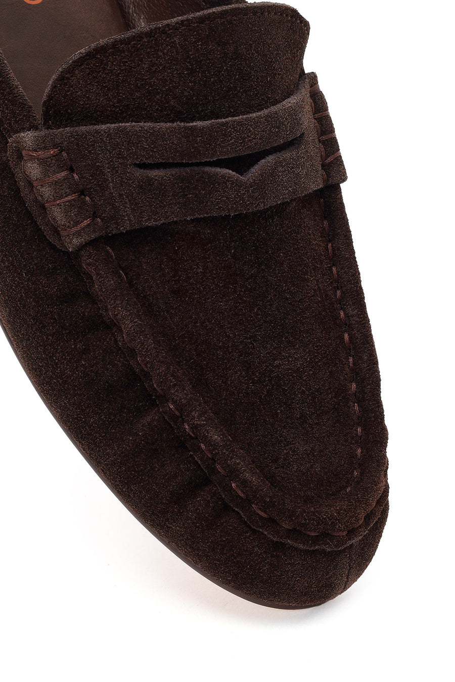 Women's Brown Suede Leather Slippers
