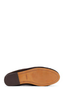 Women's Brown Suede Leather Slippers | Derimod