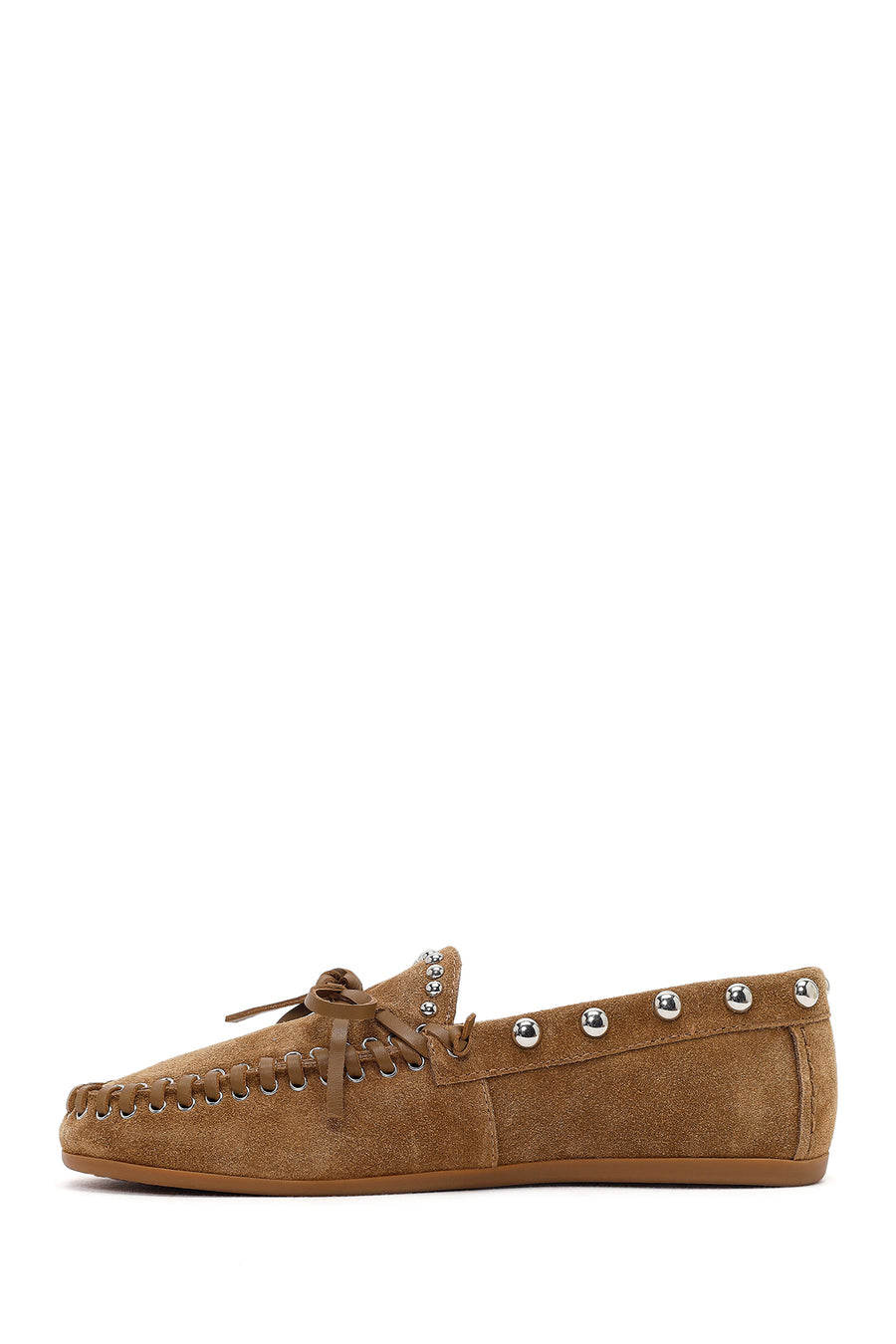 Women's Tan Suede Leather Loafer