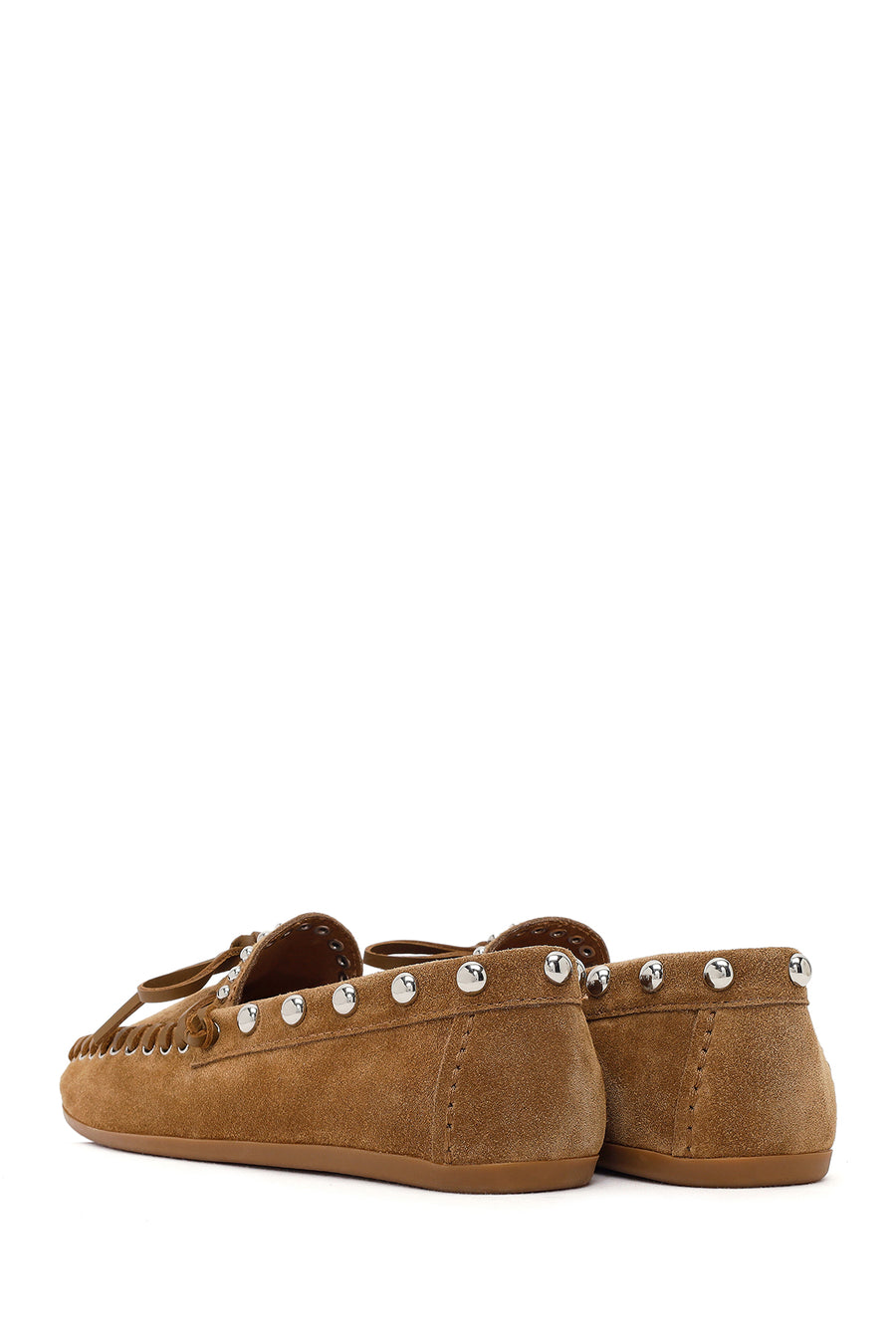 Women's Tan Suede Leather Loafer