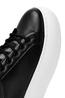 Women's Black Lace-Up Thick Soled Sneaker | Derimod