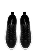 Women's Black Lace-Up Thick Soled Sneaker | Derimod