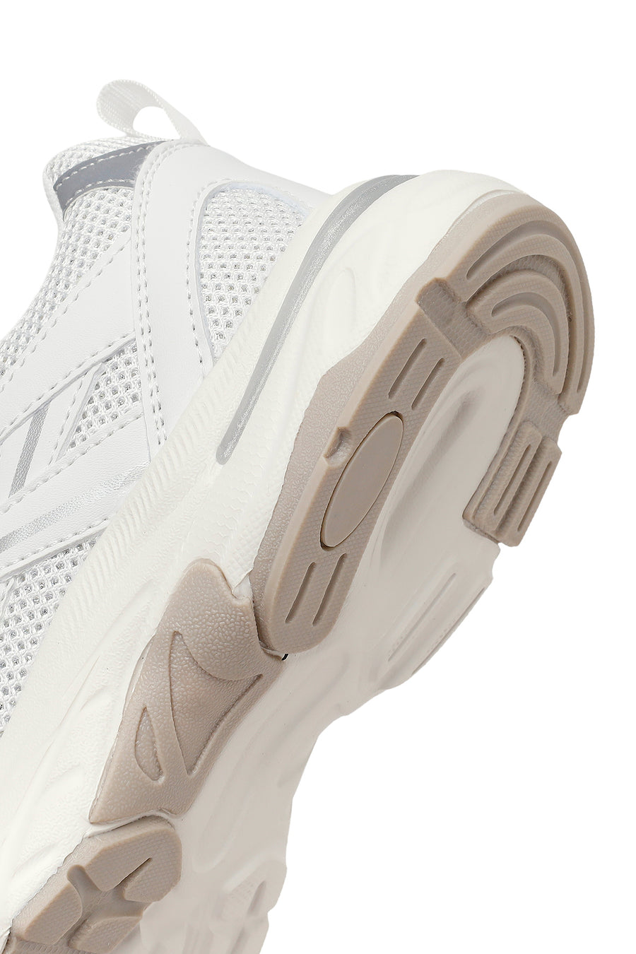 Kadın Beyaz Bağcıklı Kalın Tabanlı Sneaker