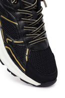 Woman Black Lace-Up Chunky Sneaker | Derimod