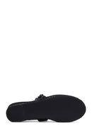 Women's Black Mesh Buckle Ballet Flats | Derimod
