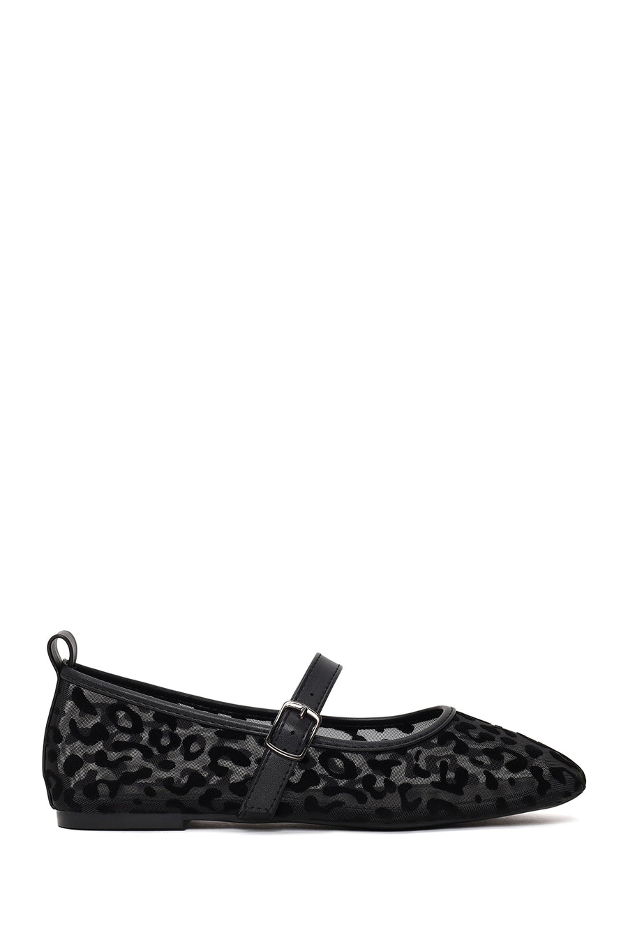 Kadın Siyah Leopar Desenli Kumaş Babet 26PFE49466F | Derimod