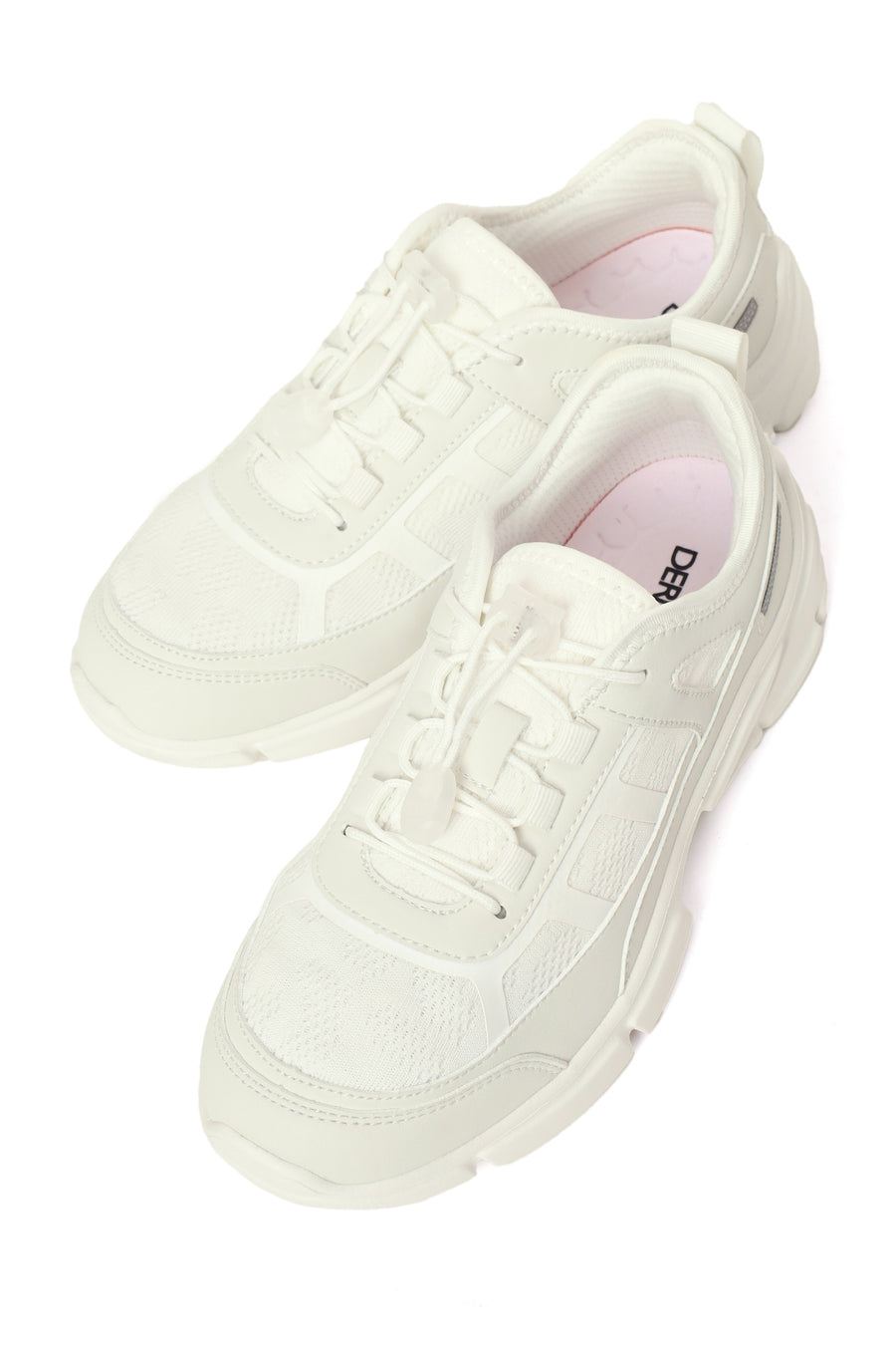 Kadın Beyaz Bağcıklı Kalın Tabanlı Sneaker