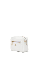 Woman White Long-Strap Printed Mini Crossbody Bag | Derimod