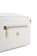Woman White Long-Strap Printed Mini Crossbody Bag | Derimod