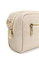 Women's Cream Long Strap Printed Mini Crossbody Bag | Derimod
