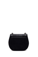 Woman Black Long-Strap Crocodile-Patterned Shoulder Bag | Derimod