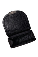 Woman Black Long-Strap Crocodile-Patterned Shoulder Bag | Derimod