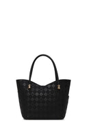 Woman Black Long-Strap Printed Shoulder Bag | Derimod