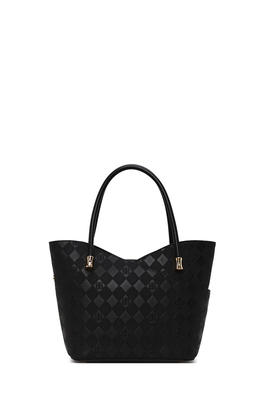 Woman Black Long-Strap Printed Shoulder Bag