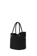 Woman Black Long-Strap Printed Shoulder Bag | Derimod