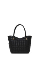Woman Black Long-Strap Printed Shoulder Bag | Derimod