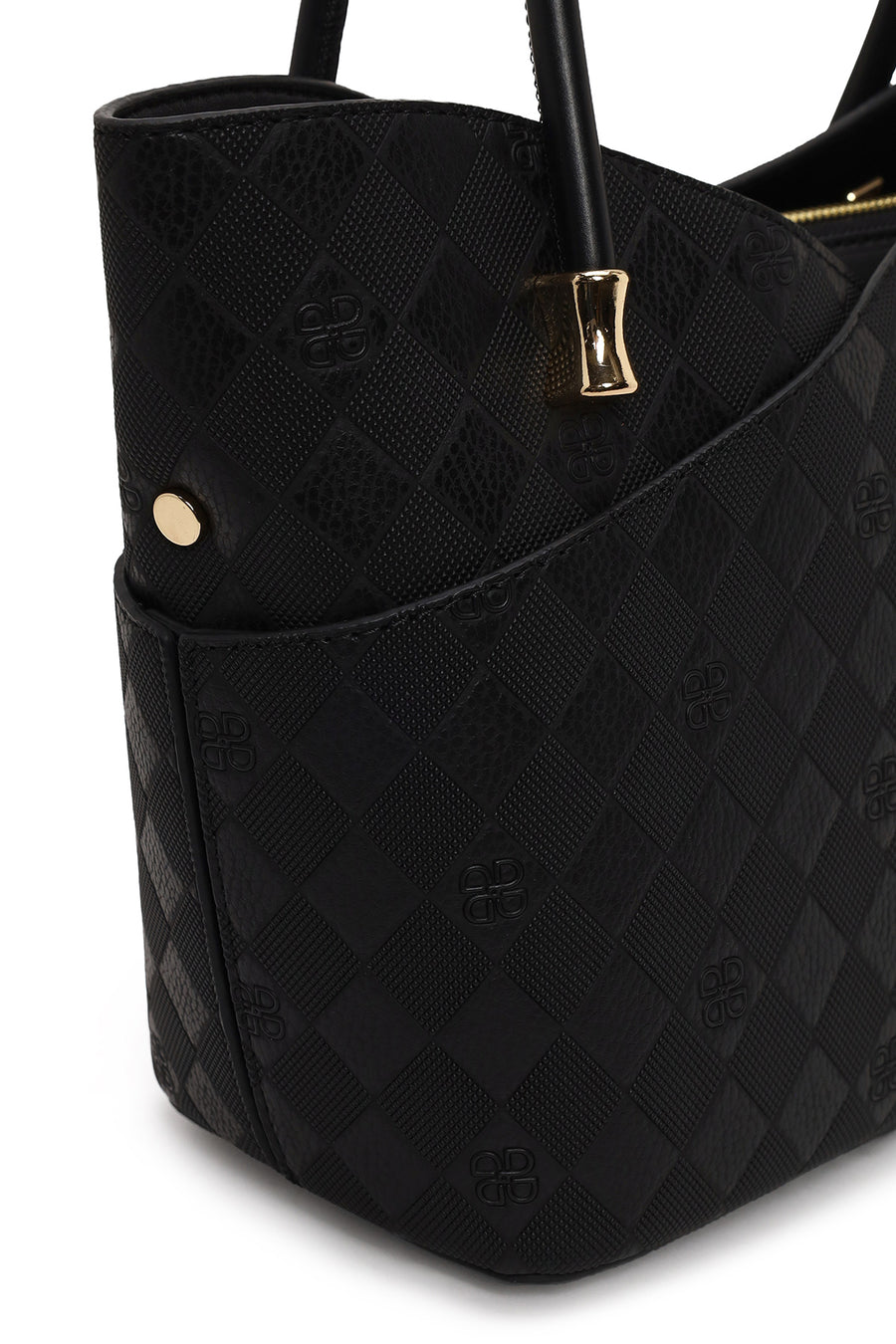 Woman Black Long-Strap Printed Shoulder Bag