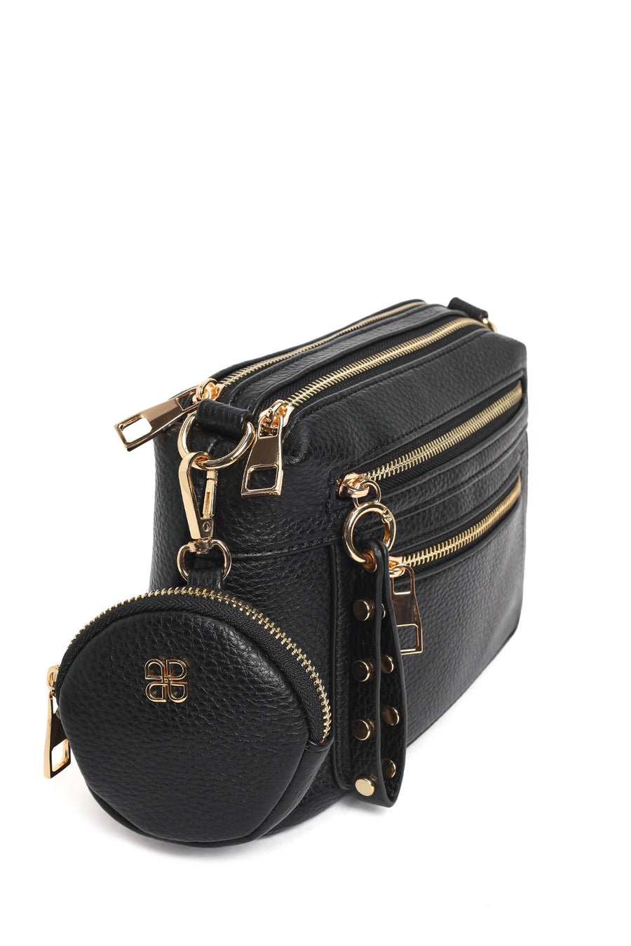 Woman Black Long-Strap Crossbody Bag