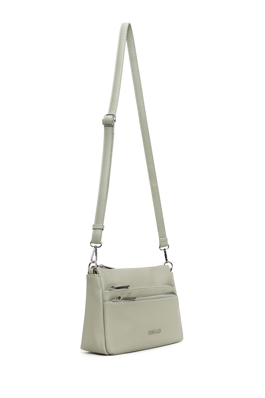 Woman Green Long Strap Crossbody Bag