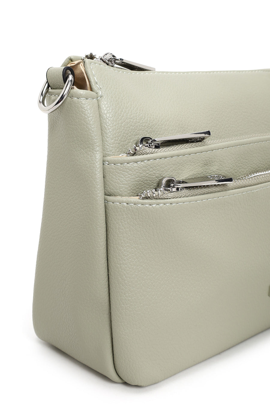 Woman Green Long Strap Crossbody Bag