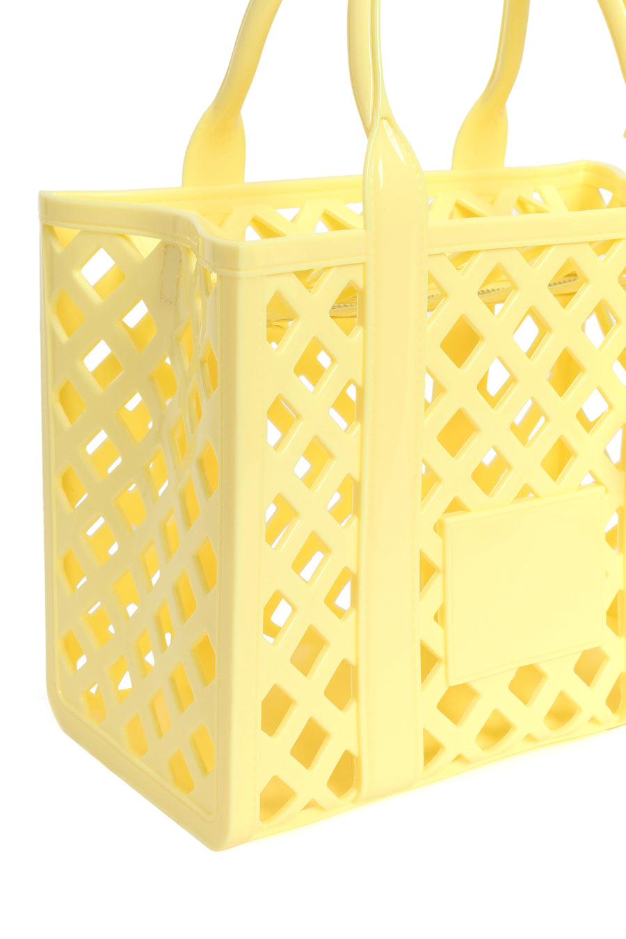 Women's Yellow Long Strap Jelly Handbag