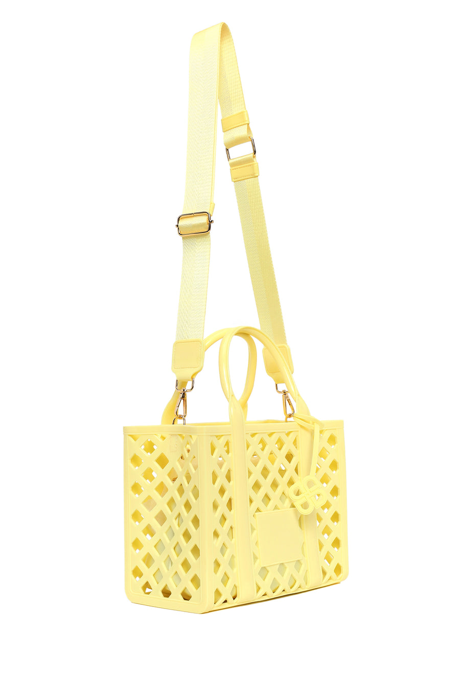 Women's Yellow Long Strap Jelly Handbag