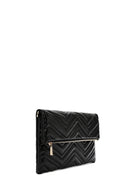 Women's Black Chain Strap Quilted Clutch Bag | Derimod