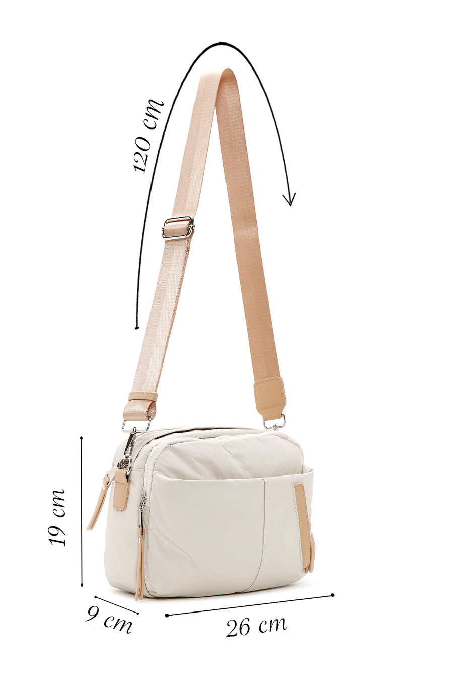 Woman Cream Crossbody Bag