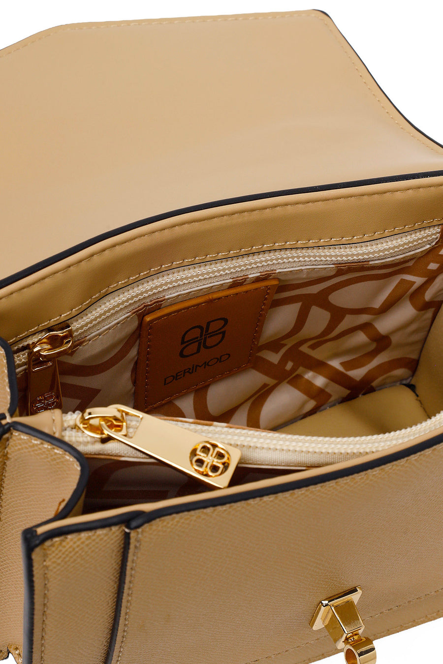 Woman Beige Long-Strap Mini Shoulder Bag
