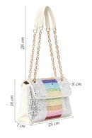Woman Multicolored Rhinestone Chain-Strap Evening Bag | Derimod