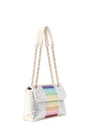 Woman Multicolored Rhinestone Chain-Strap Evening Bag | Derimod