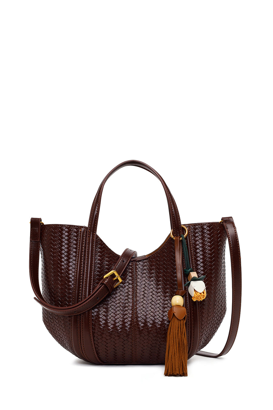 Woman Burgundy Long-Strap Printed Shoulder Bag 26SBD251926 | Derimod