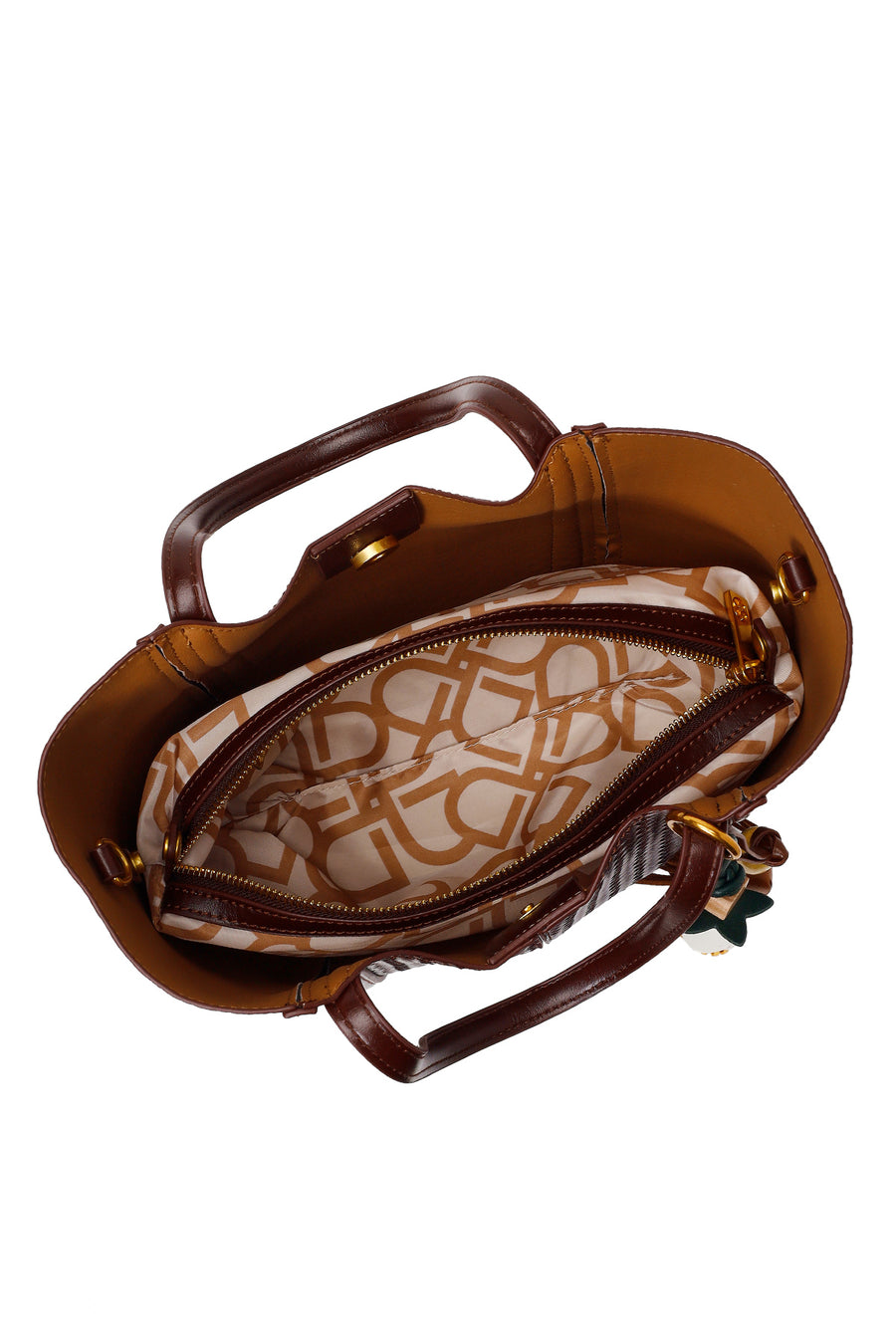 Woman Burgundy Long-Strap Printed Shoulder Bag