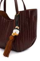 Woman Burgundy Long-Strap Printed Shoulder Bag | Derimod