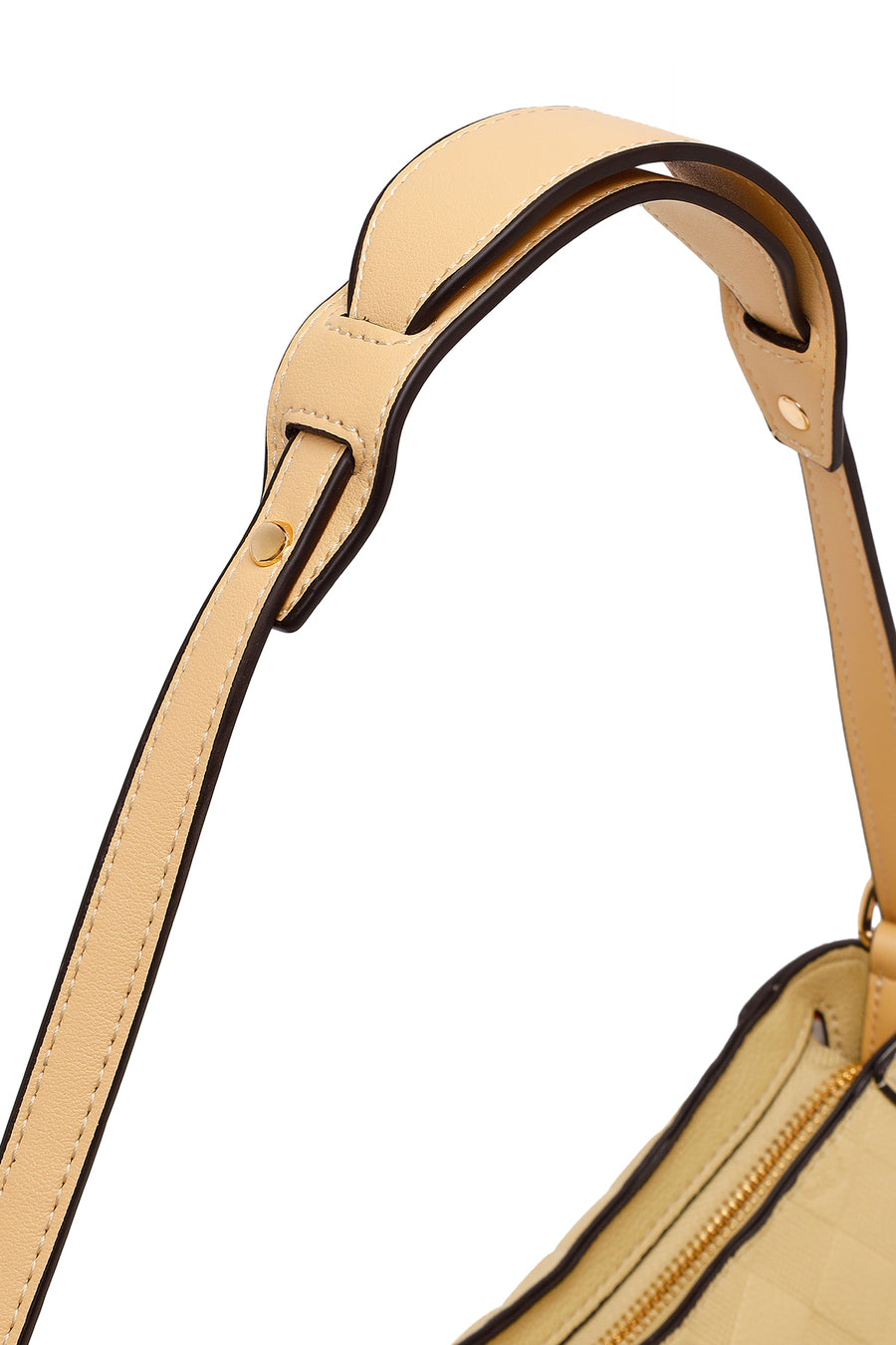 Woman Yellow Long-Strap Printed Shoulder Bag