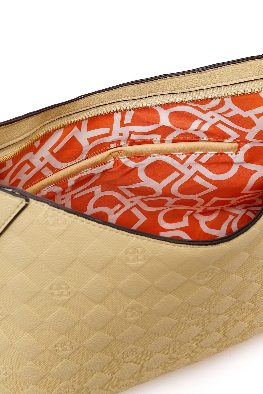 Woman Yellow Long-Strap Printed Shoulder Bag