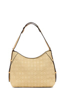 Woman Yellow Long-Strap Printed Shoulder Bag | Derimod