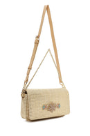 Woman Beige Long Strap Straw Crossbody Bag | Derimod