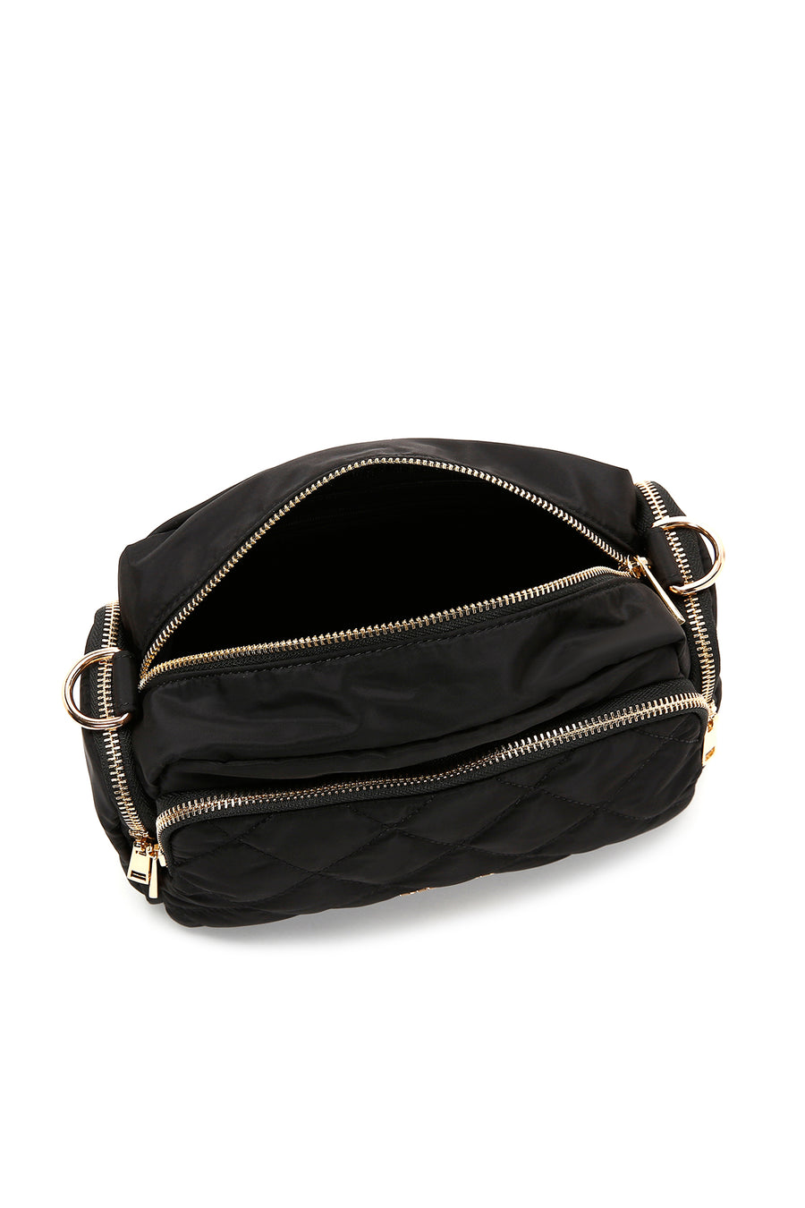 Woman Black Long Strap Crossbody Bag