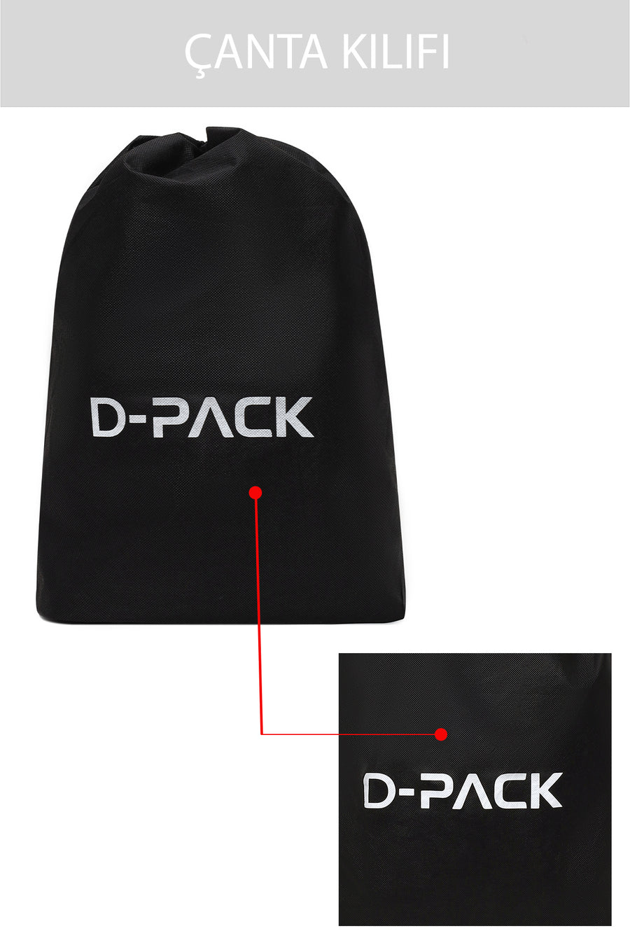 D-Pack Unisex Siyah Sırt Çantası