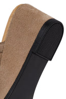 Women's Mink Wedge Suede Leather Slippers | Derimod
