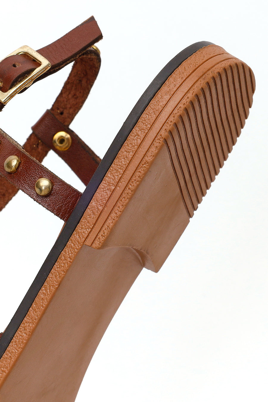 Women's Brown Buckle Leather Bodrum Sandals