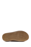 Women's Tan Suede Leather Sandals with Buckle Back and Thick Sole | Derimod