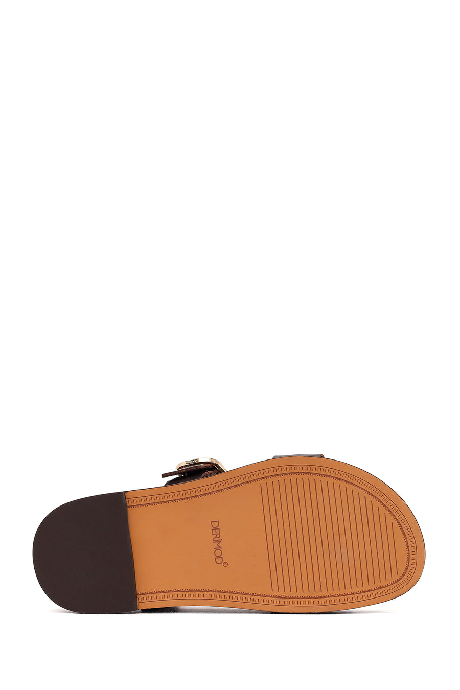 Woman Brown Jeweled Leather Sandals