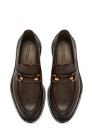 Erkek Kahverengi Tokalı Deri Klasik Loafer | Derimod