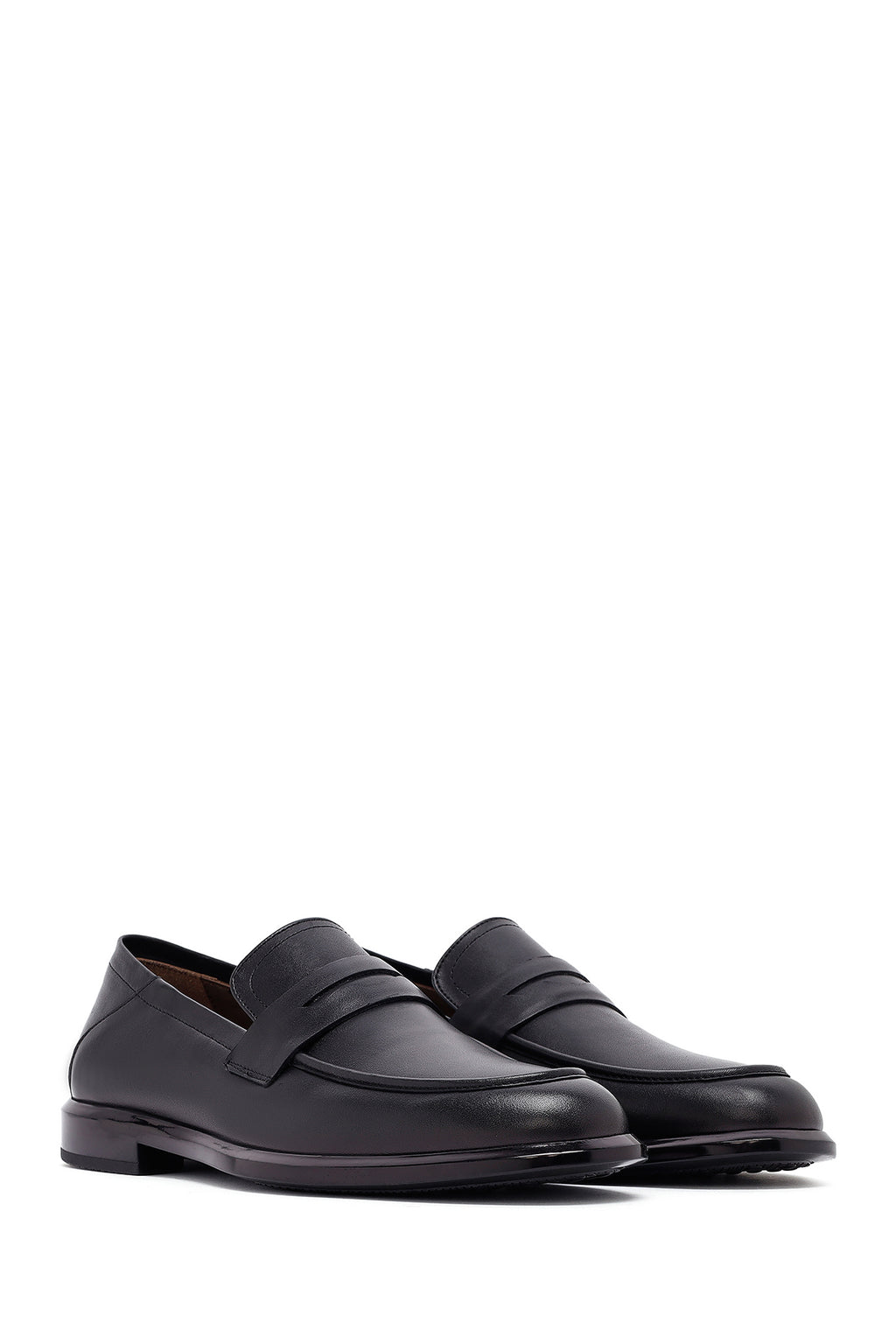 Erkek Siyah Deri Casual Loafer