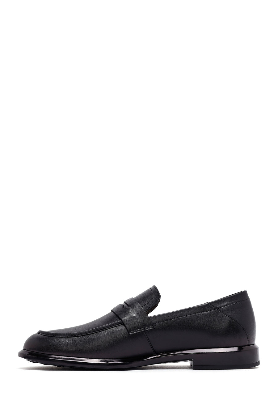 Erkek Siyah Deri Casual Loafer