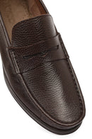 Erkek Kahverengi Deri Klasik Loafer | Derimod