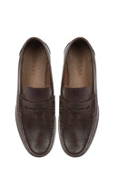 Erkek Kahverengi Deri Klasik Loafer | Derimod